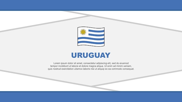 Флаг Уругвая Абстрактный Фон Дизайн Шаблона Уругвай День Независимости Баннер Мультфильм Векторные Иллюстрации Уругвай Вектор