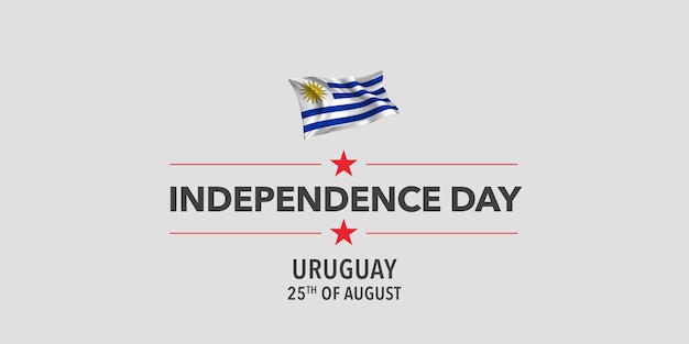 Uruguay gelukkige onafhankelijkheidsdag groet banner