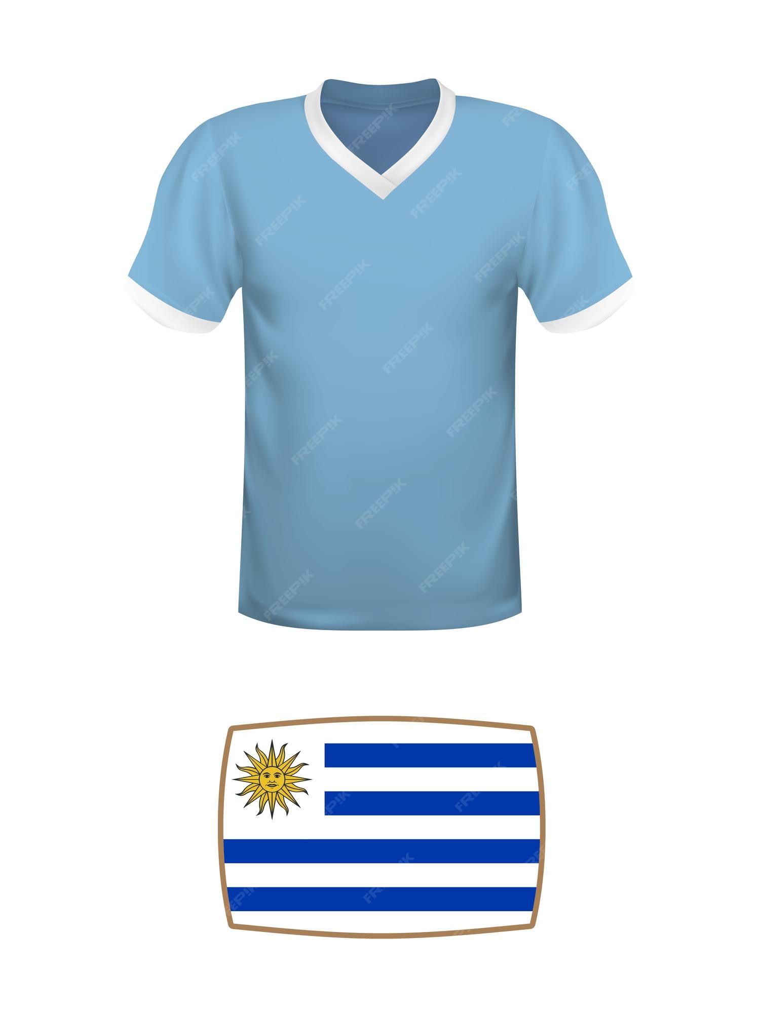 Premium Vector Football kit of uruguay, tshirt template for