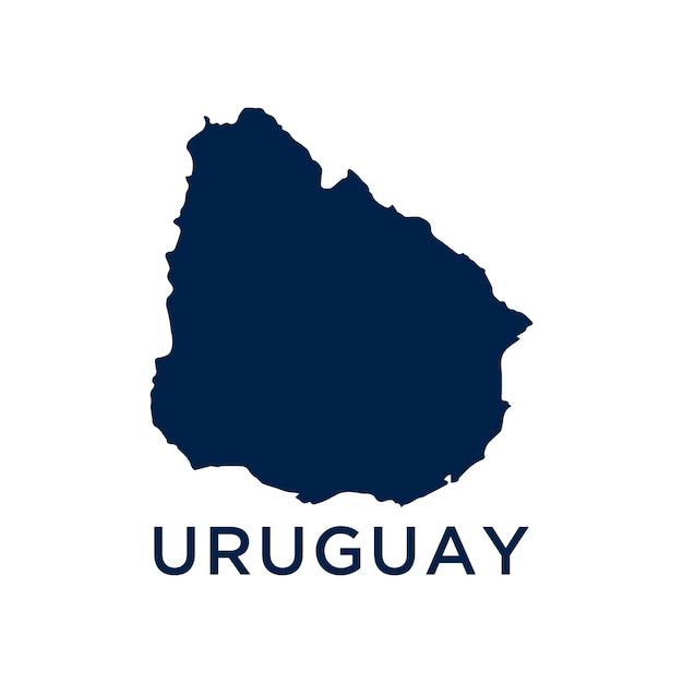 우루과이 지도 아이콘 남아메리카 로고 글리프 디자인 일러스트레이션