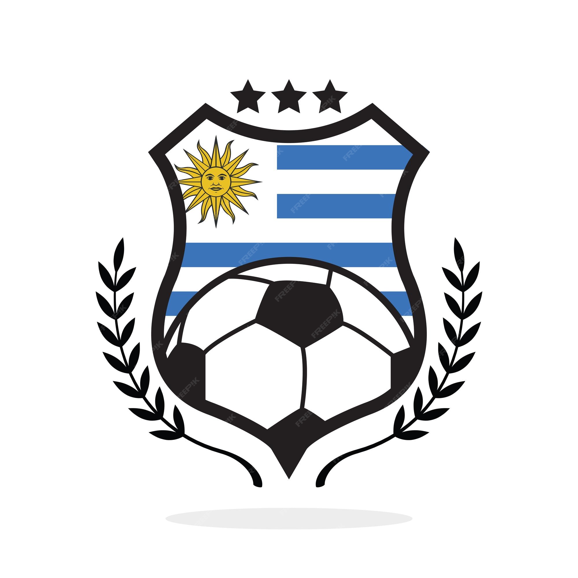 Premium Vector  Uruguay national flag football crest