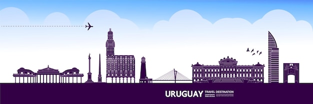 Uruguay travel destination vector illustration.