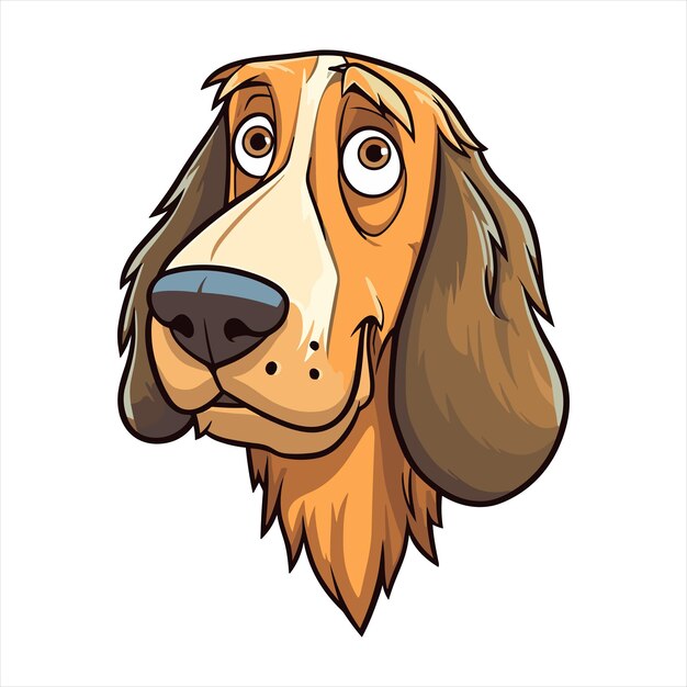 Vettore razza di cane cimarron uruguaiano cartoon carino kawaii personaggio animale animale domestico isolato adesivo illustrazione