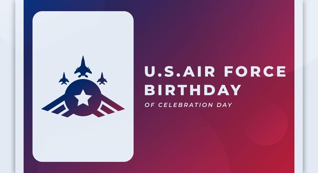 US Air Force Birthday Celebration Vector Design for Background Poster Banner Advertising