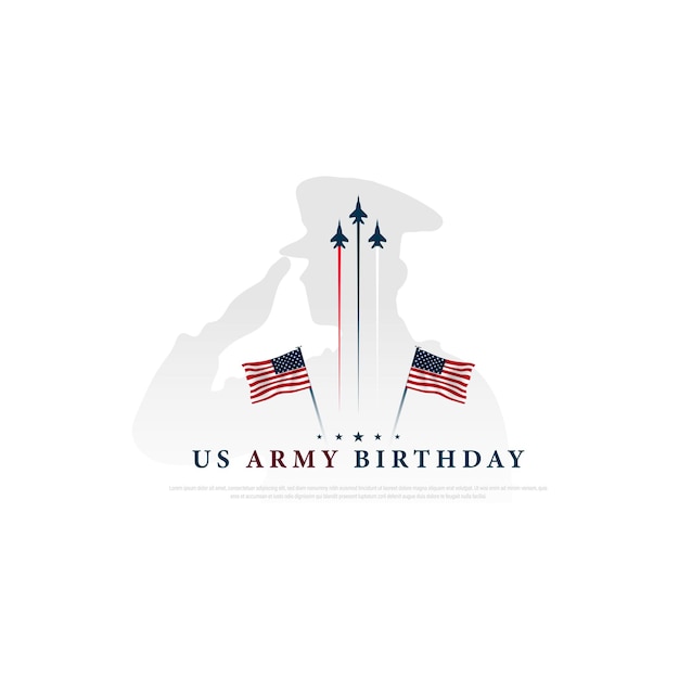 Vector us army birthday vector illustration