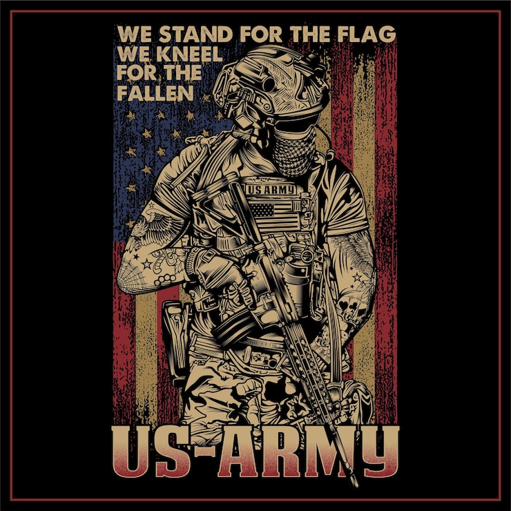 Vector us army graphic illustration
