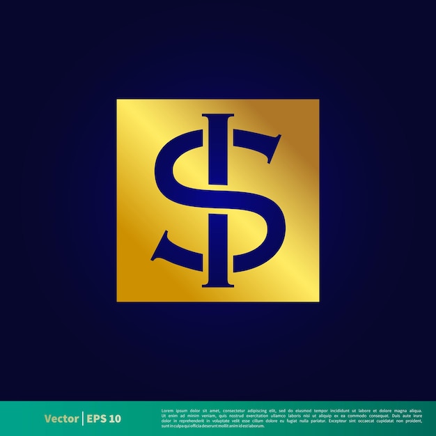 Us dollar sign icon vector logo template illustration design vector eps 10