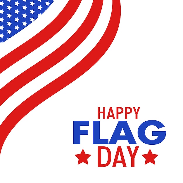 US flag day poster june 14 USA america national holiday banner text copyspace vector design poster