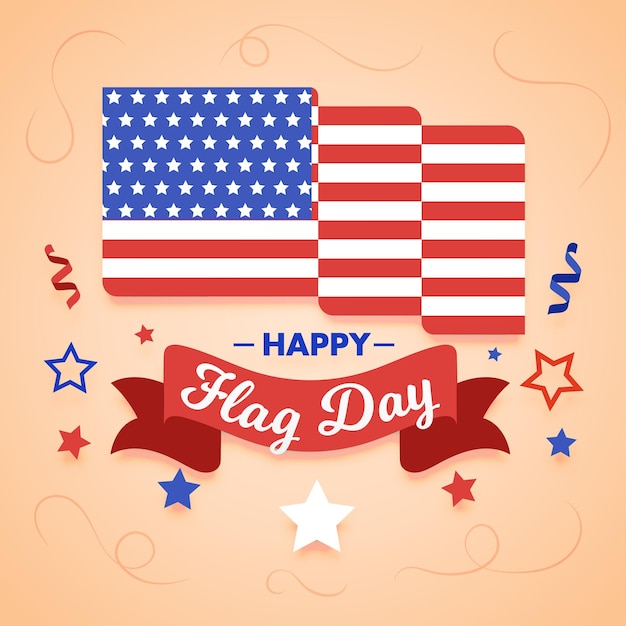 Us flag day poster usa america national holiday celebration greeting card background vector banner