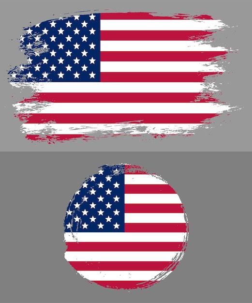 Vector us flag vector illustration