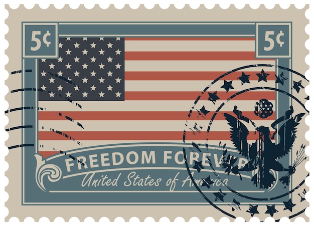 Vector us mail postage stamp