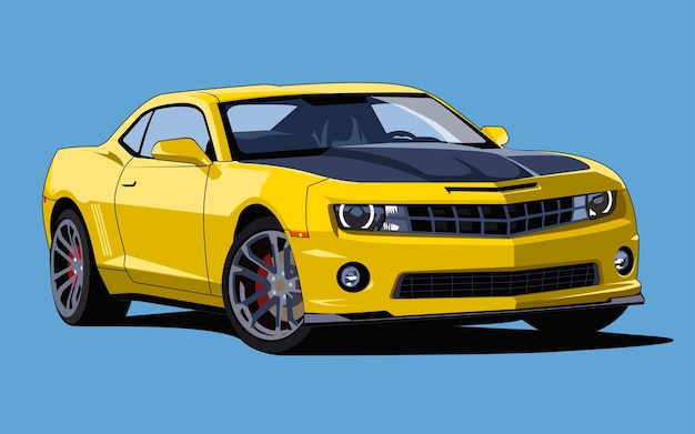 Us muscle car illustration vector design