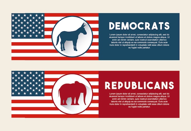 Vector us presidential voting concept