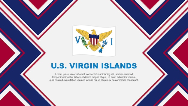 US Virgin Islands Flag Abstract Background Design Template US Virgin Islands Independence Day Banner Wallpaper Vector Illustration US Virgin Islands Vector