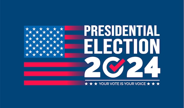 Usa 2024 presidential elections event banner background card poster design presidential election