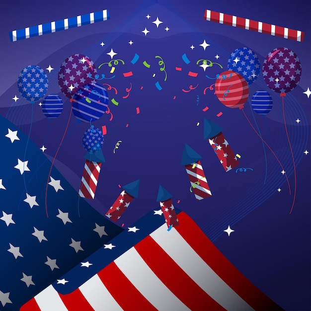 Vector usa 4th of july background
