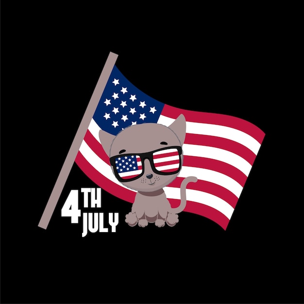 Vector usa 4th of july independence day tshirt design premium vector