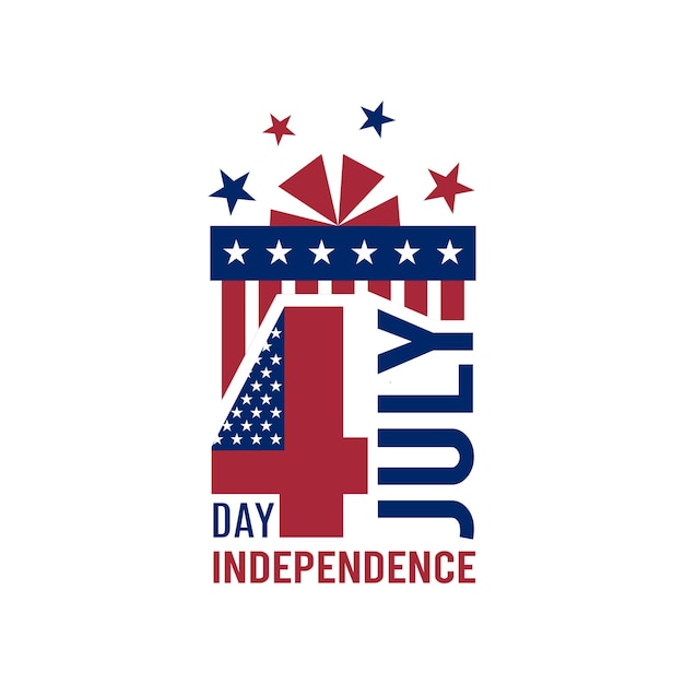 Дизайн футболки ко дню независимости США 4 июля