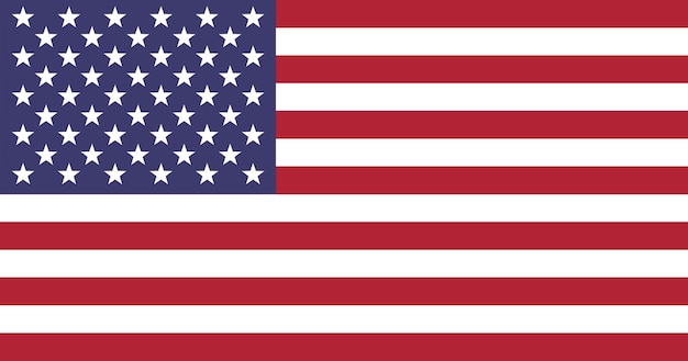 Векторная иллюстрация национального официального флага США Америки