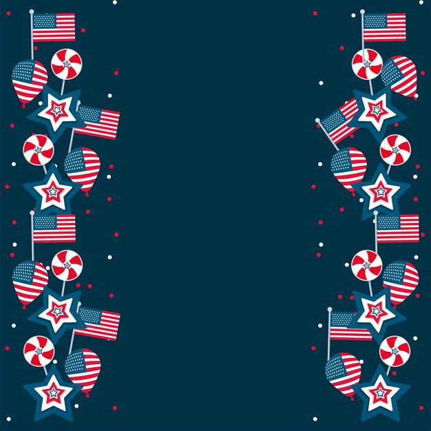 Vector usa background border