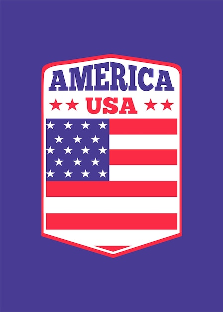 USA BADGE FLAG