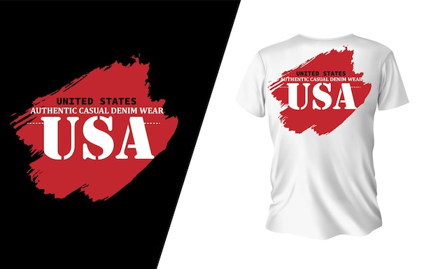 USA denim streetwear t-shirt en kleding