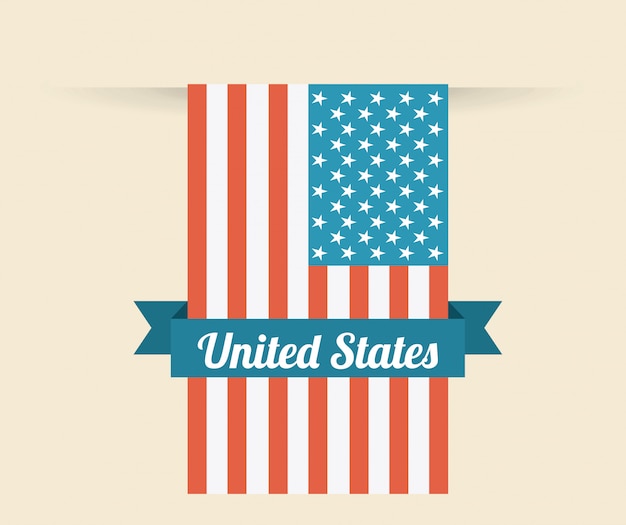 Usa design over beige background vector illustration