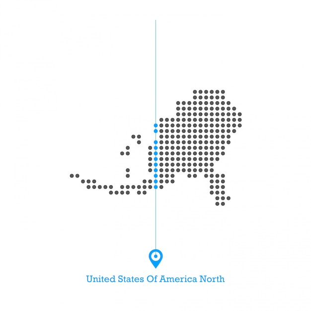 Usa doted map design vettoriale