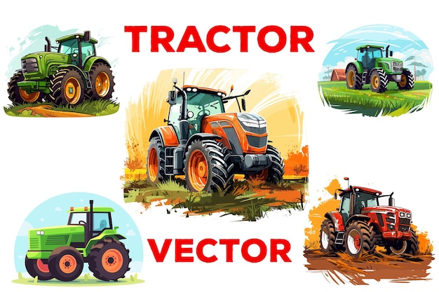 Вектор Сша сельскохозяйственный трактор векторный клипарт трактор трактор скачать