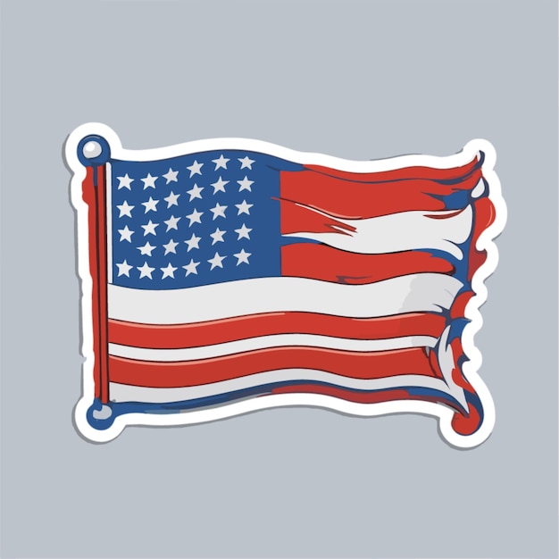 USA flag cartoon vector