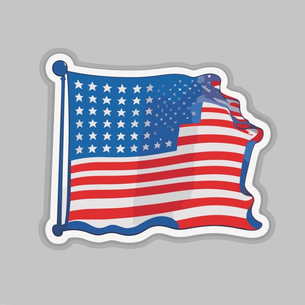 USA flag cartoon vector