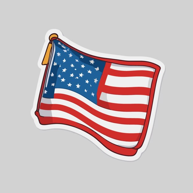 Vector usa flag cartoon vector