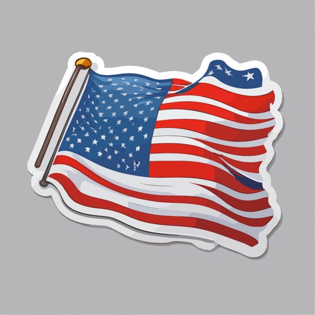 Vector usa flag cartoon vector