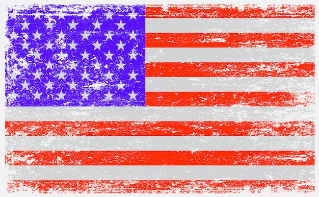 Usa flag in grunge style