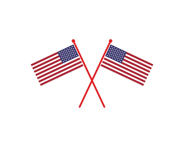 Usa flag icon logo vector