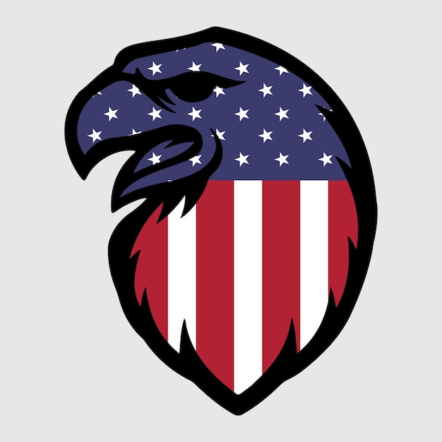 독수리 모양의 미국 국기