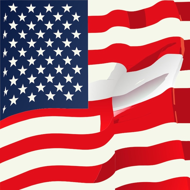 アメリカ国旗のベクトル図