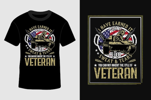 ベクトル アメリカ国旗退役軍人の日 tシャツのデザイン