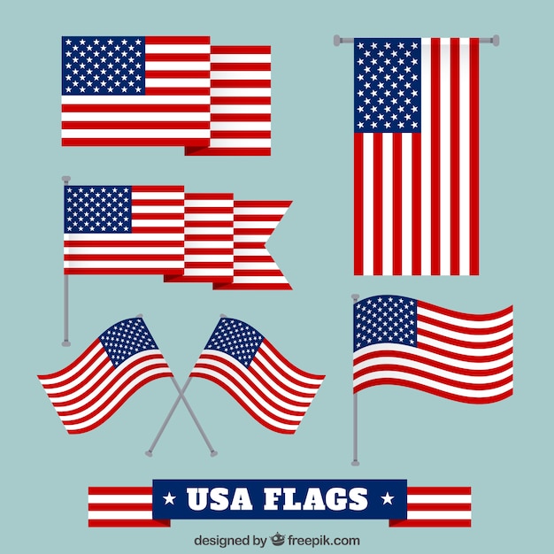 usa flags collection