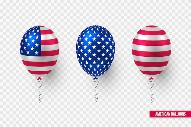 Usa palloncini lucidi design della bandiera americana.