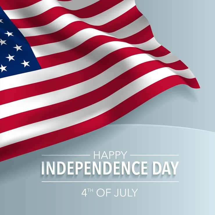 Vector usa happy independence day greeting card, banner,  illustration
