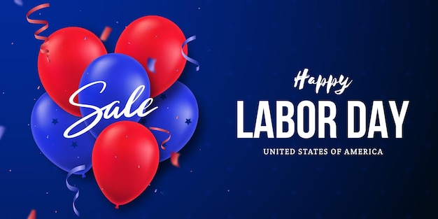 Usa happy labor day celebration banner