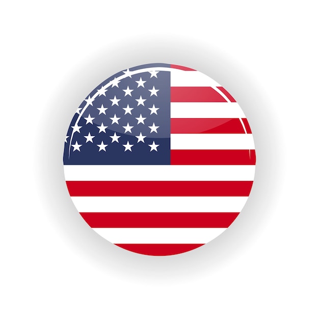 USA icon circle isolated on white background Washington icon vector illustration
