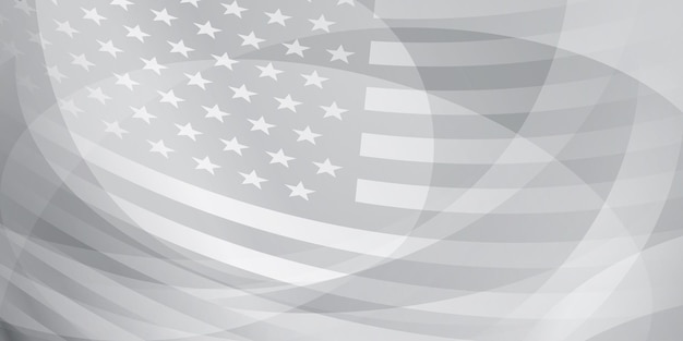 Fondo dell'estratto del giorno dell'indipendenza degli stati uniti con gli elementi della bandiera americana nei colori grigi