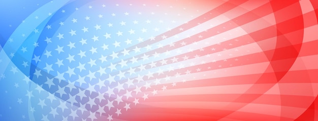 Usa independence day abstract background with elements of american flag in red and blue colors