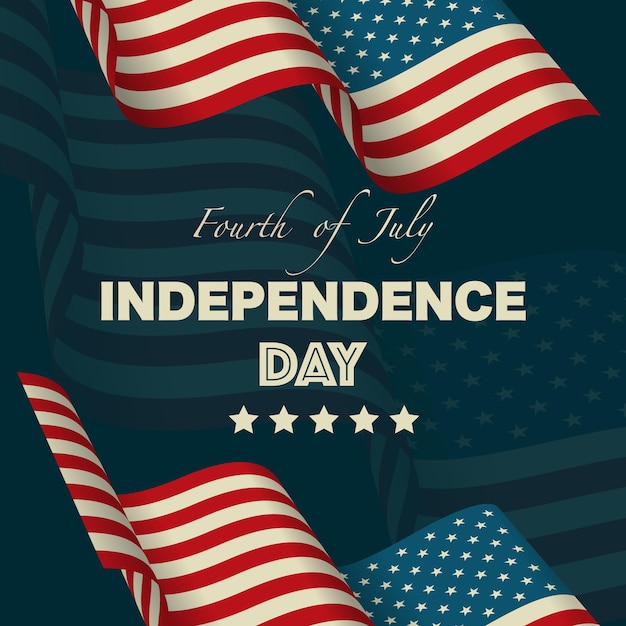 미국 독립의 날 파란색 배경