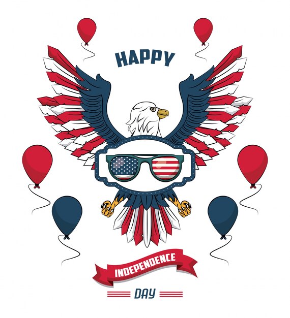USA independence day card 