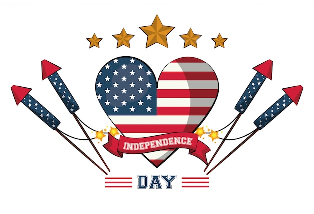 Vector usa independence day card