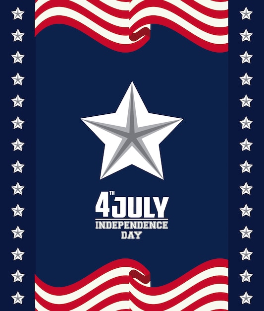 Vector usa independence day card