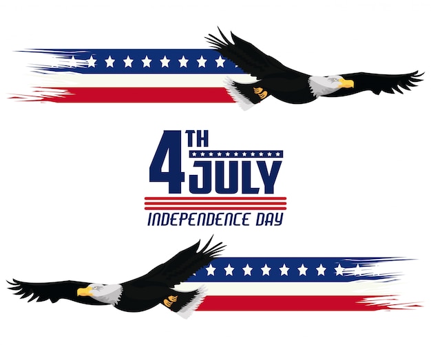 Vector usa independence day card